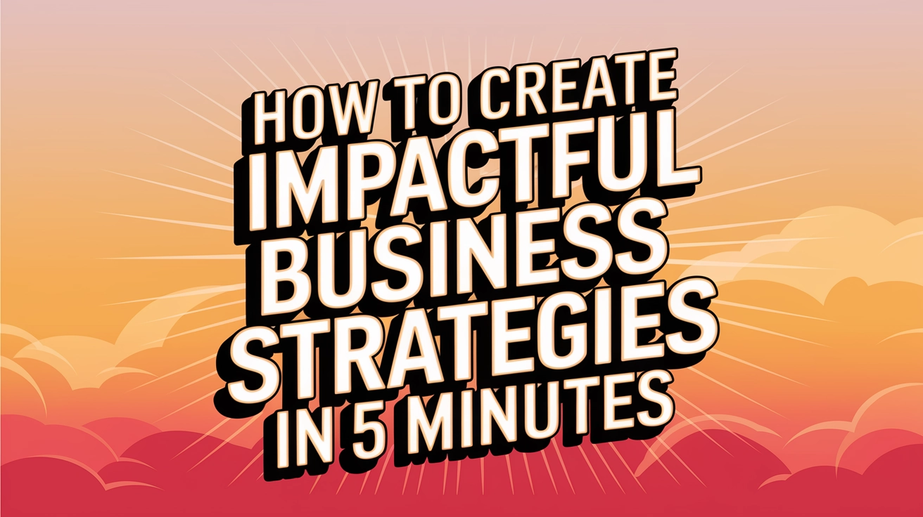 How to Create Impactful Business Strategies in 5 Minutes