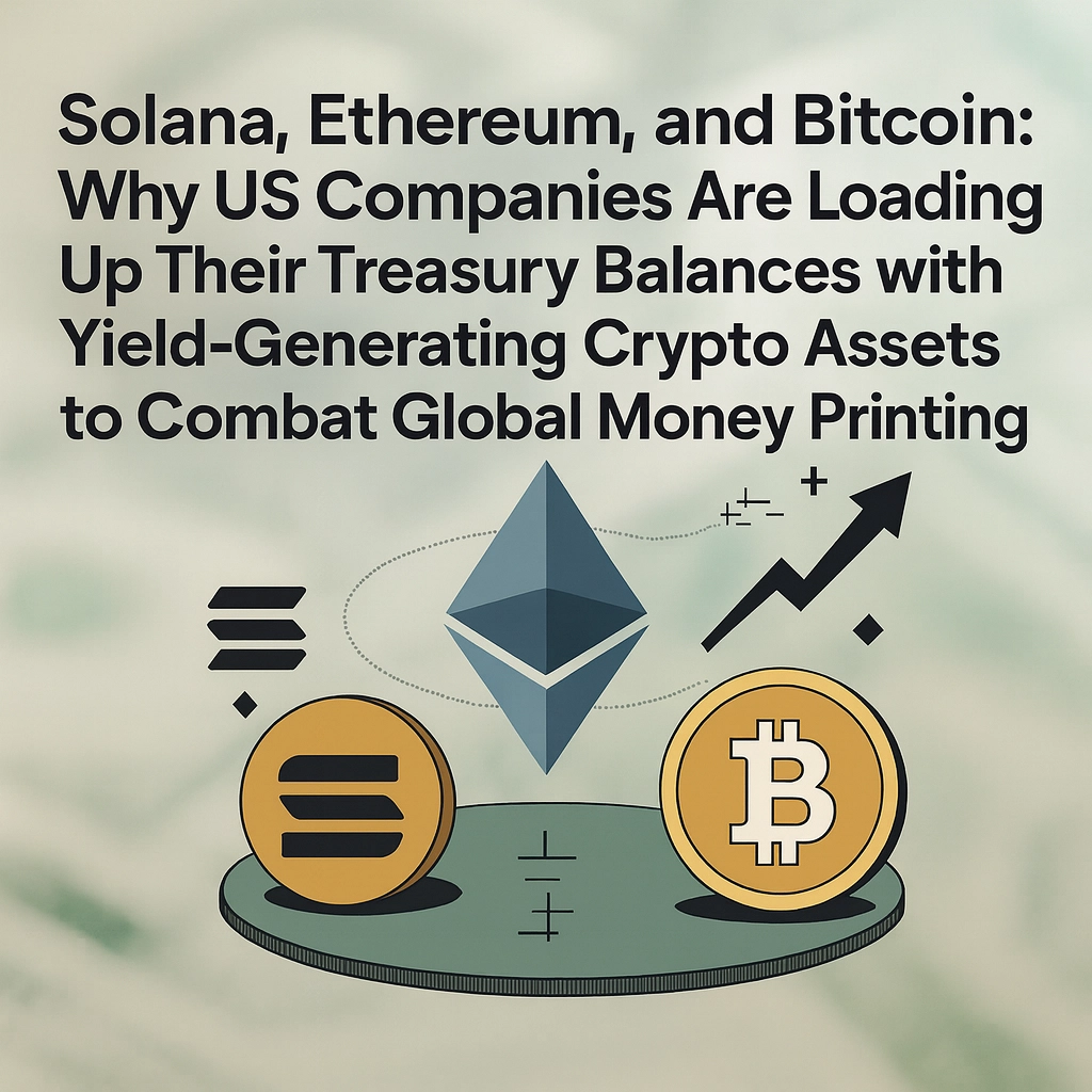 Solana, Ethereum, and Bitcoin: Why US Companies Are Loading Up Their Treasury Balances with Yield-Generating Crypto Assets to Combat Global Money Printing