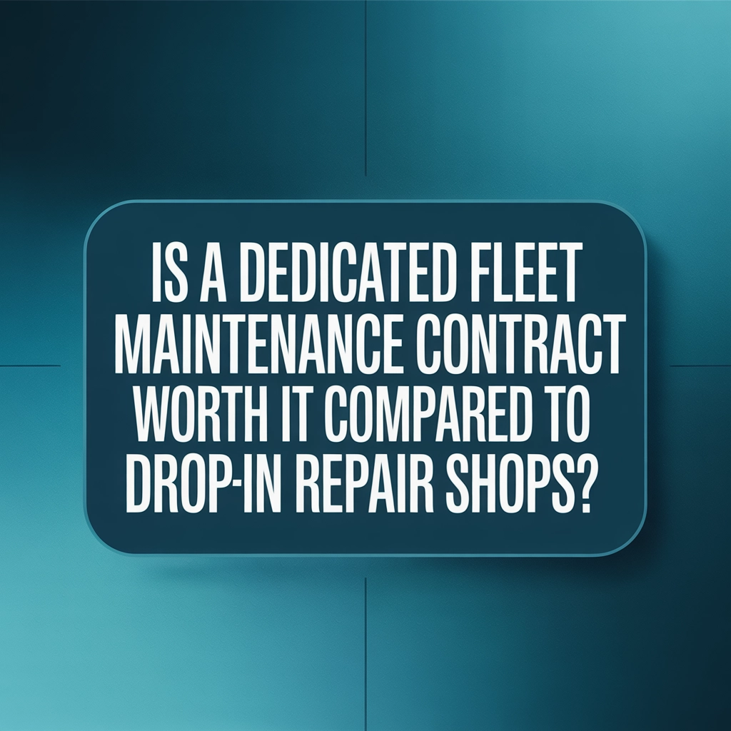 Choosing Between Dedicated Fleet Maintenance Contracts and Drop-In Repair Shops