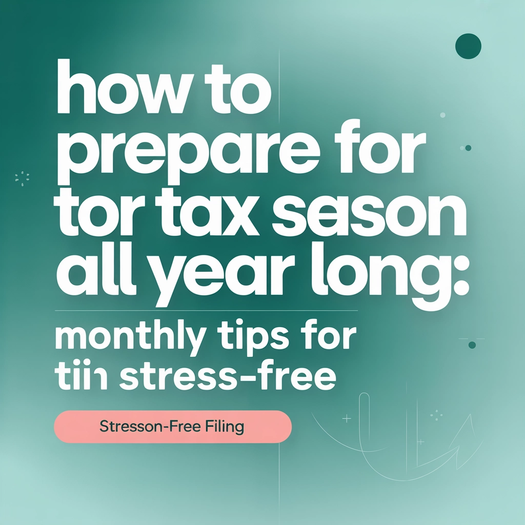 How to Prepare for Tax Season All Year Long: Monthly Tips for Stress-Free Filing