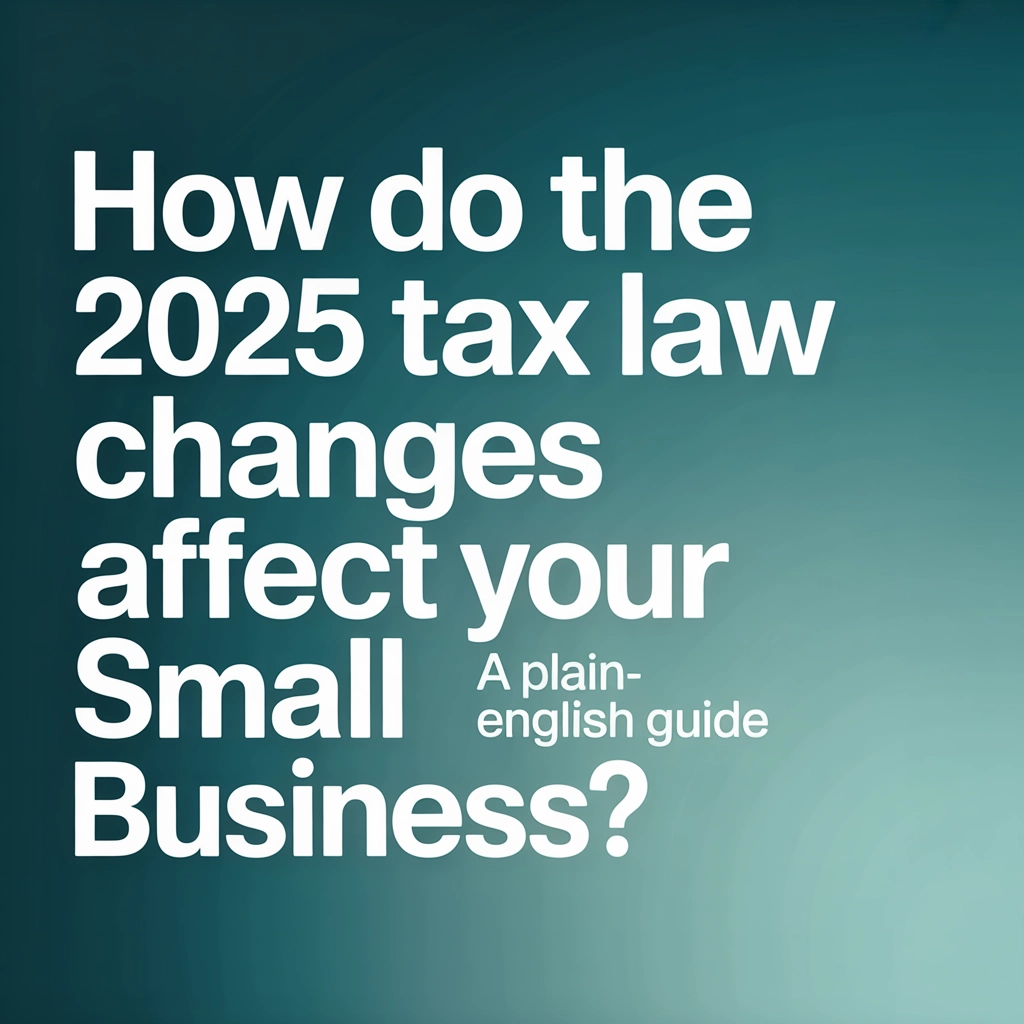 How Do the 2025 Tax Law Changes Affect Your Small Business? A Plain-English Guide