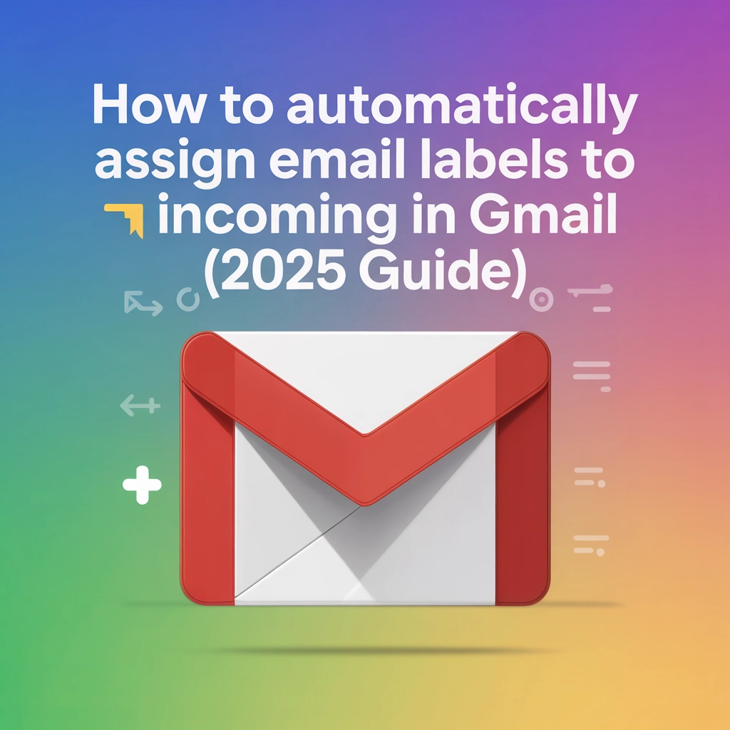 Gmail automatic labeling guide with organized inbox visualization