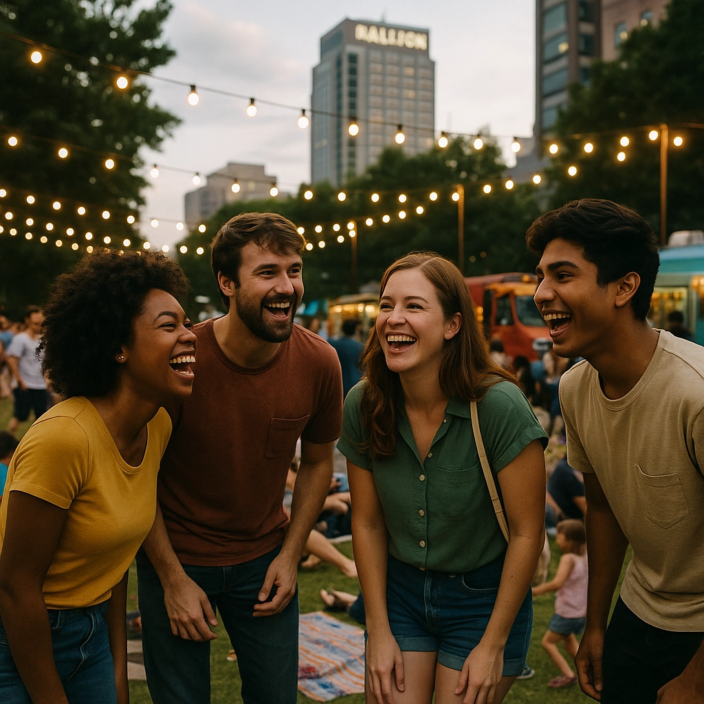moving to Triangle NC - diverse group of new Triangle residents at a community event