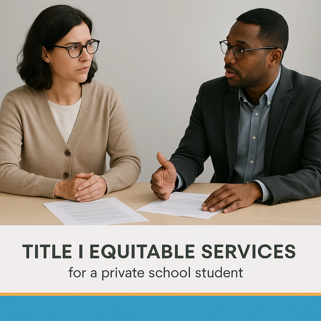 Parent advocating for equitable Title I services for a private school student