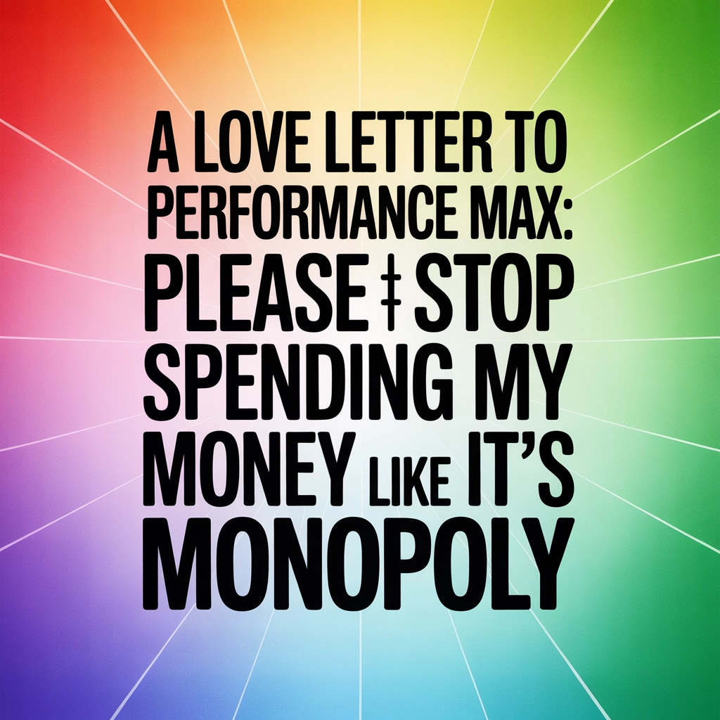 A Love Letter to Performance Max: Please Stop Spending My Money Like It’s Monopoly