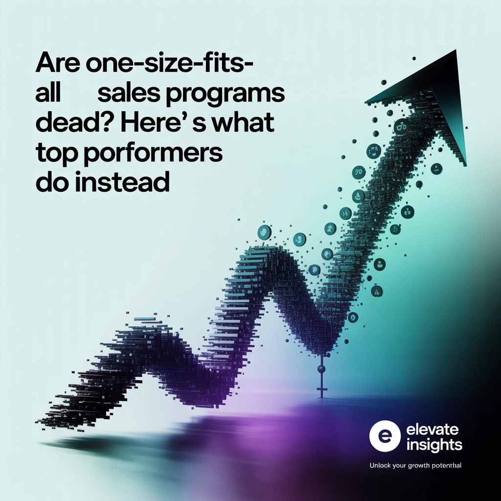 Are One Size Fits All Sales Programs Dead? Here is What Top Performers Do Instead!