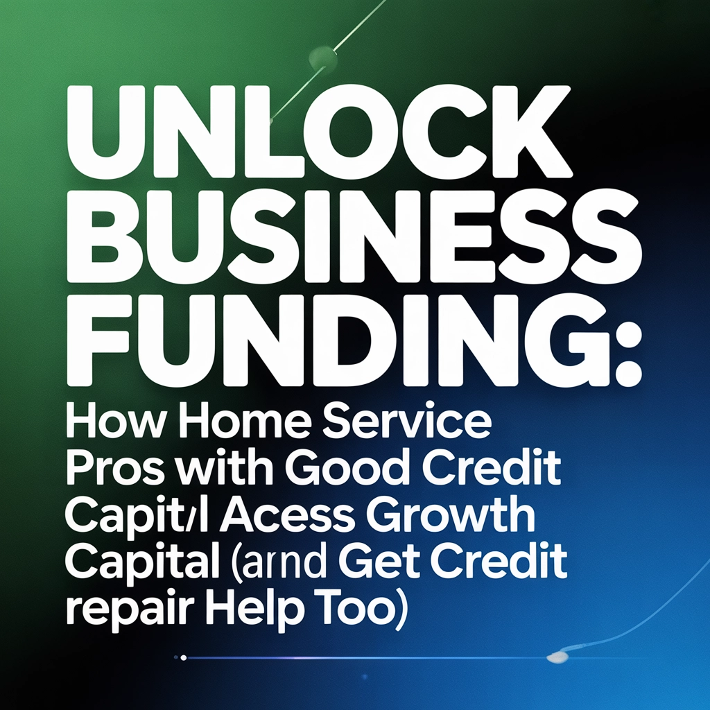 Unlock Business Funding: How Home Service Pros with Good Credit Can Access Growth Capital (And Get Credit Repair Help Too)