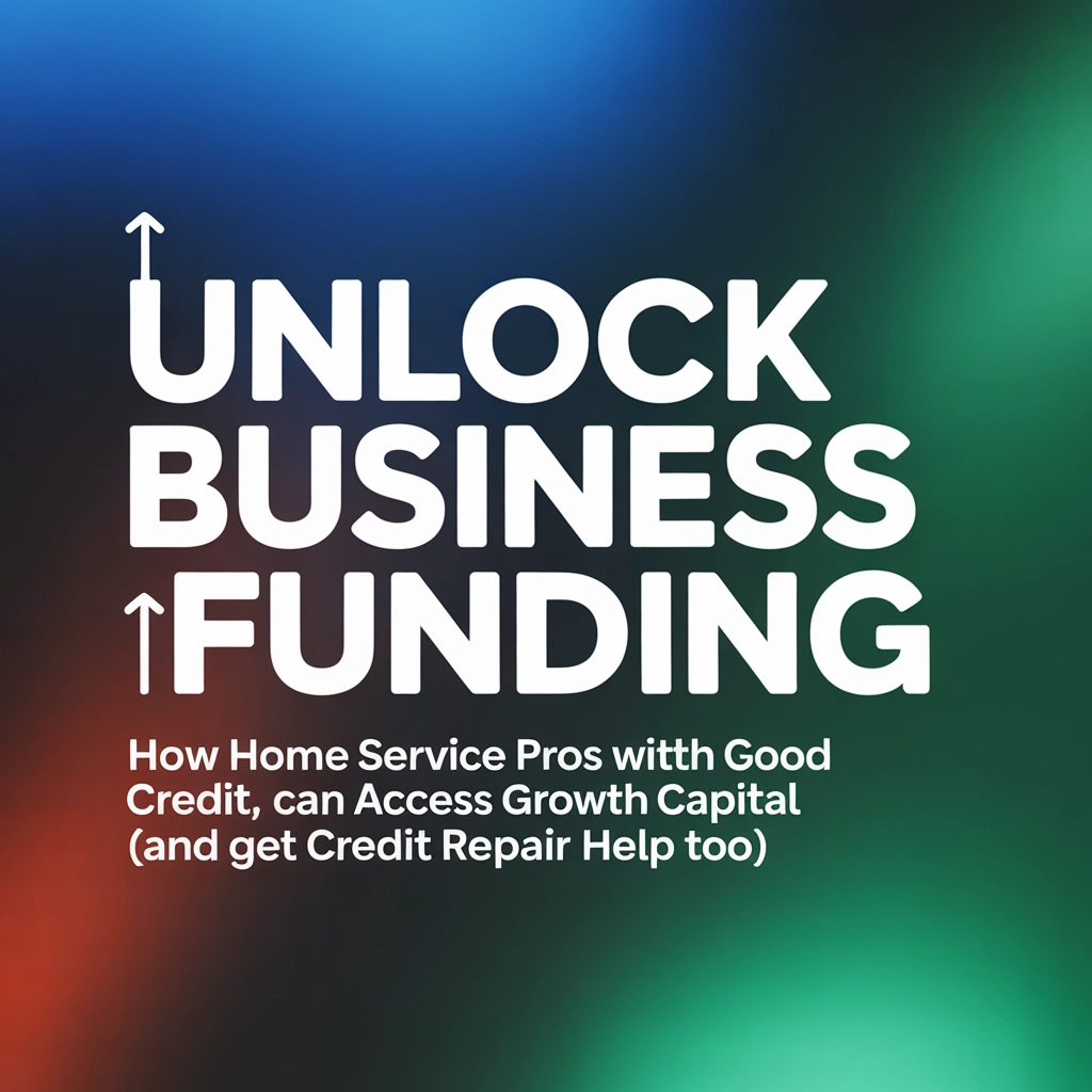 Unlock Business Funding: How Home Service Pros with Good Credit Can Access Growth Capital (And Get Credit Repair Help Too)