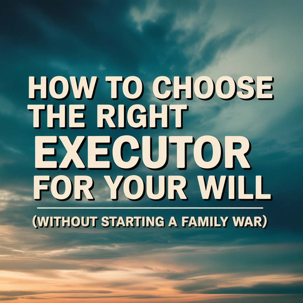 How to Choose the Right Executor for Your Will (Without Starting a Family War)