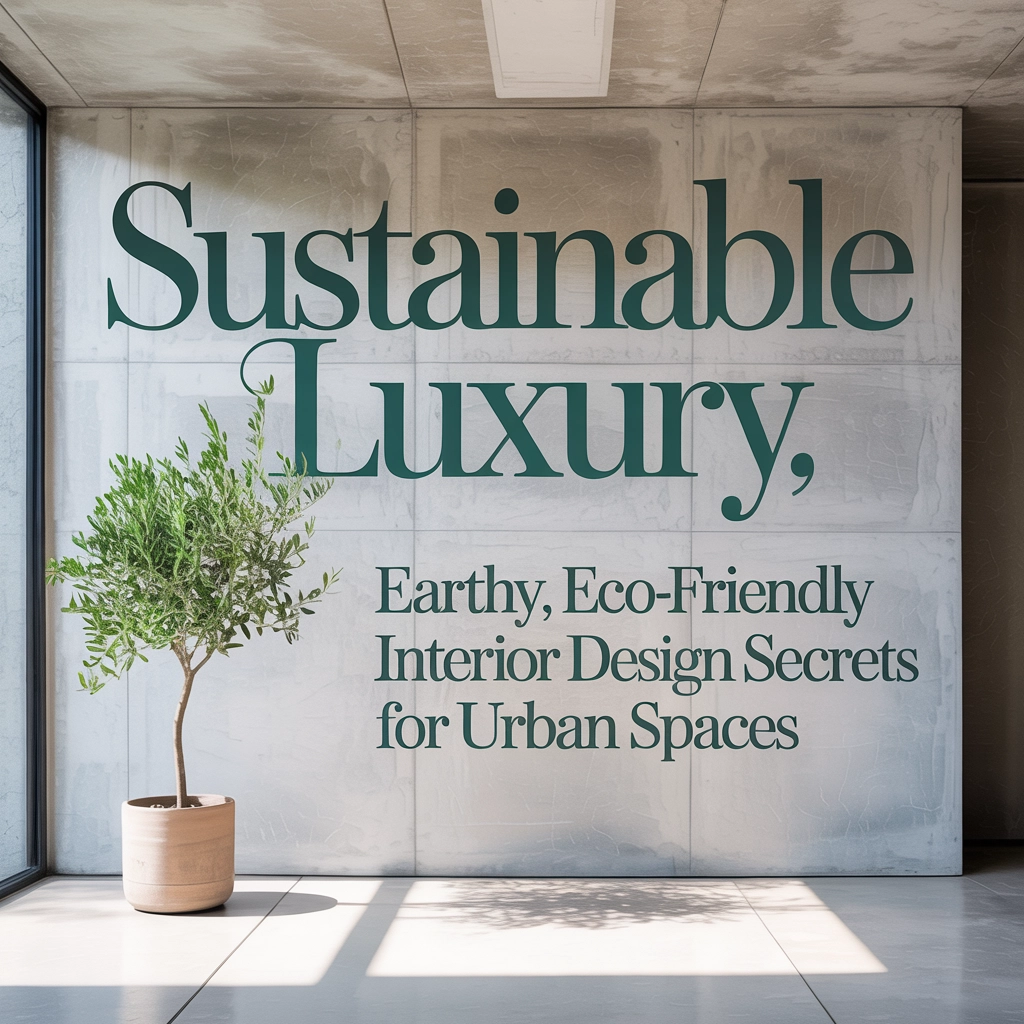 Sustainable Luxury: Earthy, Eco-Friendly Interior Design Secrets for Urban Spaces
