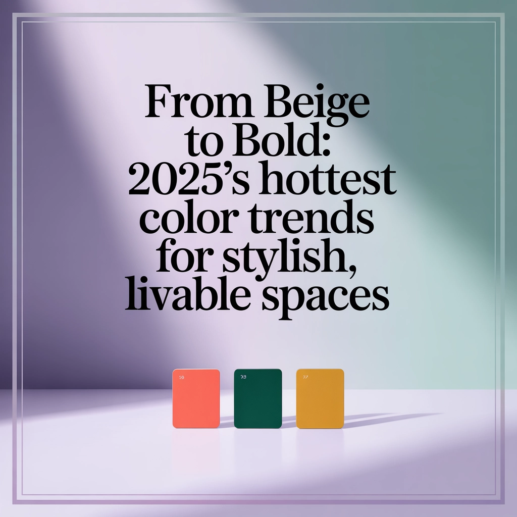 From Beige to Bold: 2025’s Hottest Color Trends for Stylish, Livable Spaces
