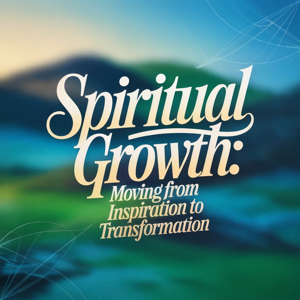 Text graphic about spiritual growth, moving from inspiration to transformation in Christian life. Text graphic about spiritual growth, moving from inspiration to transformation in Christian life.